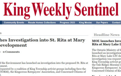 MOE launches Investigation into St. Rita at Mary Lake LTC Development